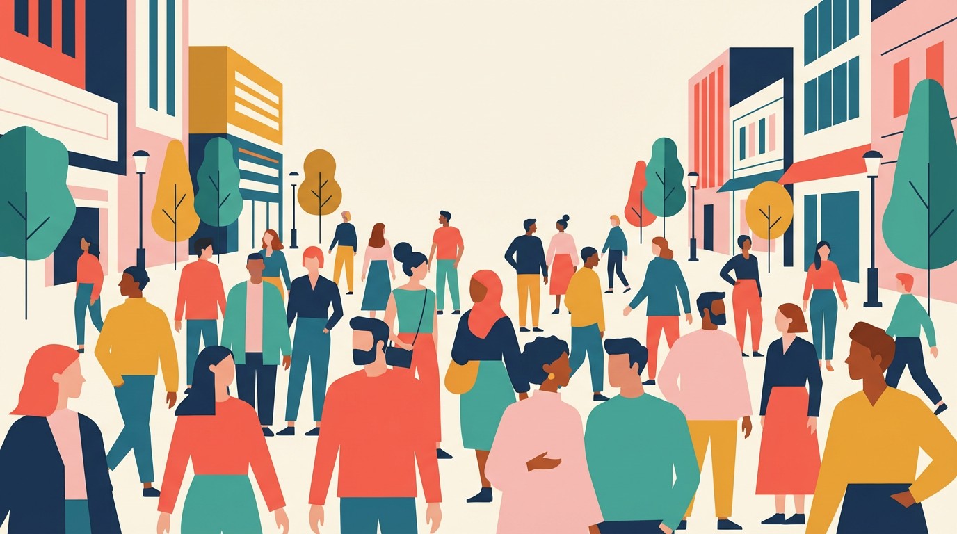 Free Urban Crowd Gathering Image - Illustration, Vector, Crowd ...