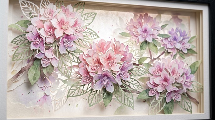 Free Blooming Paper Blossoms Image - Kirigami, Papercraft, Rhododendron ...