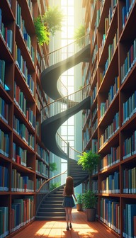 Free Infinite Library Haven Image - Library, Anime, Books | Download at ...