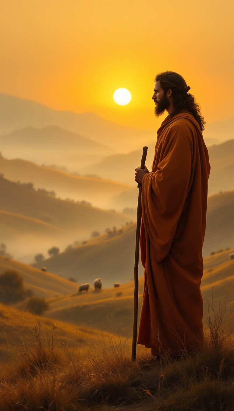 Free Dawn's Golden Shepherd Image - Sunrise, Pastoral, Shepherd ...