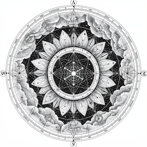 Meridian Star Pattern Free Sacred Celestial Geometry Image - Mandala, Geometry, Celestial ...