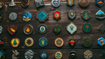 Free Diverse Badge Collection Image - Badges, Collection, Wooden ...