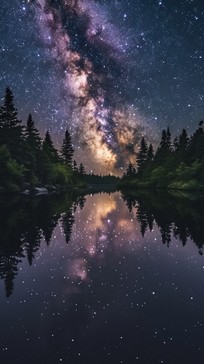 Free Starry Night Reflection Image - Stars, Night, Reflection ...