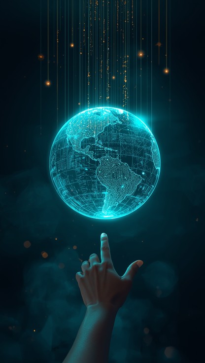 Free World At Fingertips Image - Globe, Earth, Hologram | Download at ...