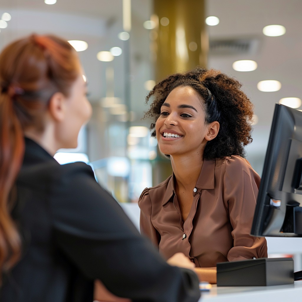 Service Reception Photo Free Friendly Reception Encounter Image - Reception, Smiling, Customer ...