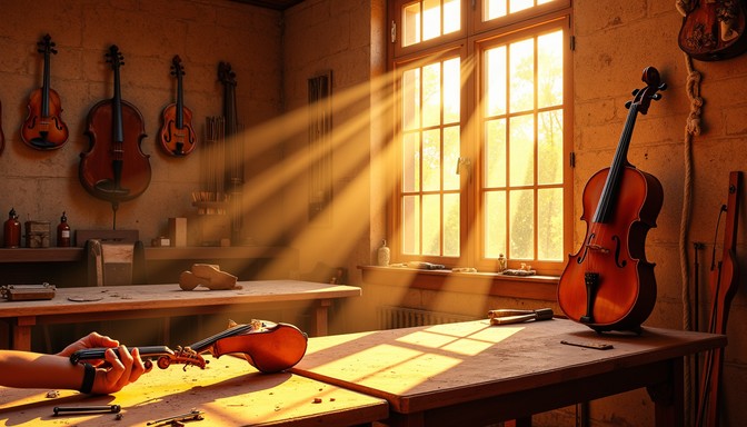 Sunlight On Instruments Free Sunlit violin workshop Image - Violin, Cello, Luthier | Download ...