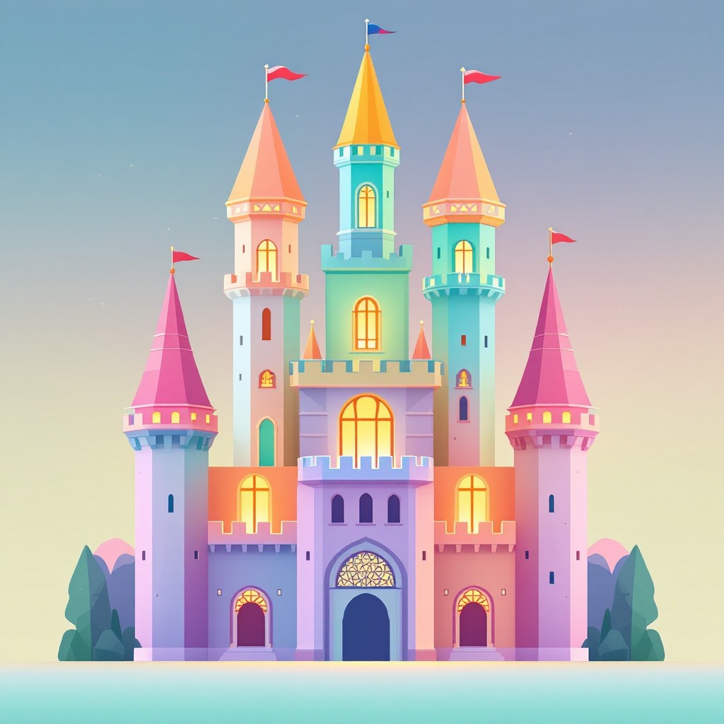 Free Rainbow Castle Illustration Image - Castle, Illustration, Rainbow ...