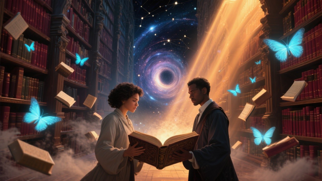 Free Knowledge Beyond Dimensions Image - Magical, Library, Cosmic ...