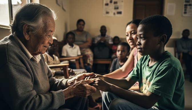 Free Generations Walking Together Image - Helping, Elderly, Youth ...