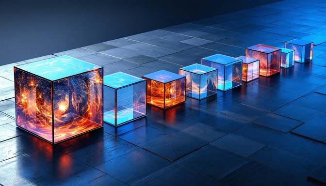 Free Illuminated Cube Exhibition Image - Cubes, Geometric, Transparent ...