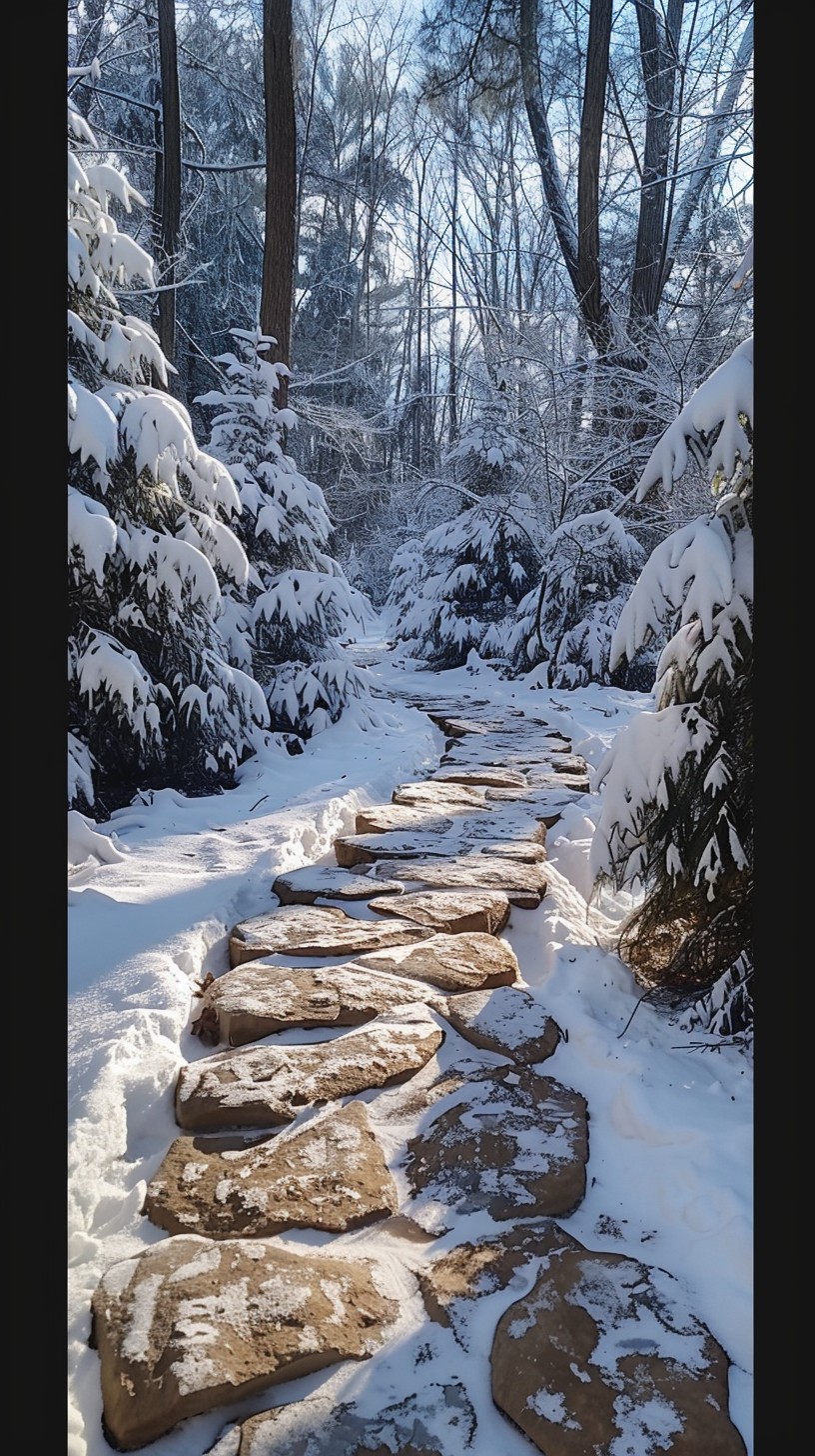 Free Snowy Forest Path Photo - Snow, Winter, Path | Download at StockCake