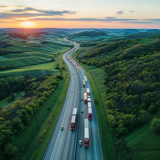 Heyway Image Free Highway Sunset View Image - Sunset, Highway, Aerial | Download at ...