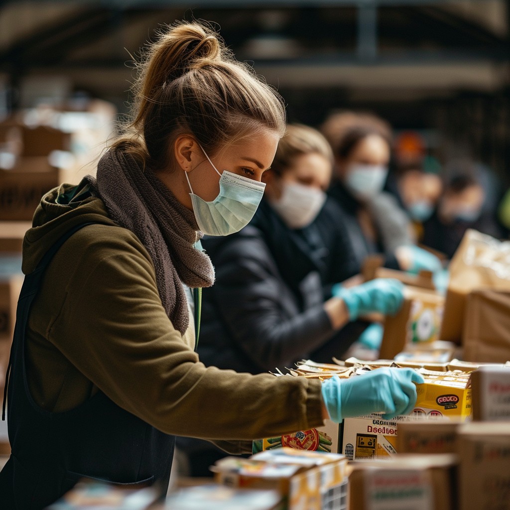 Free Volunteers Packing Food Photo - Volunteering, Food Bank, Packing ...