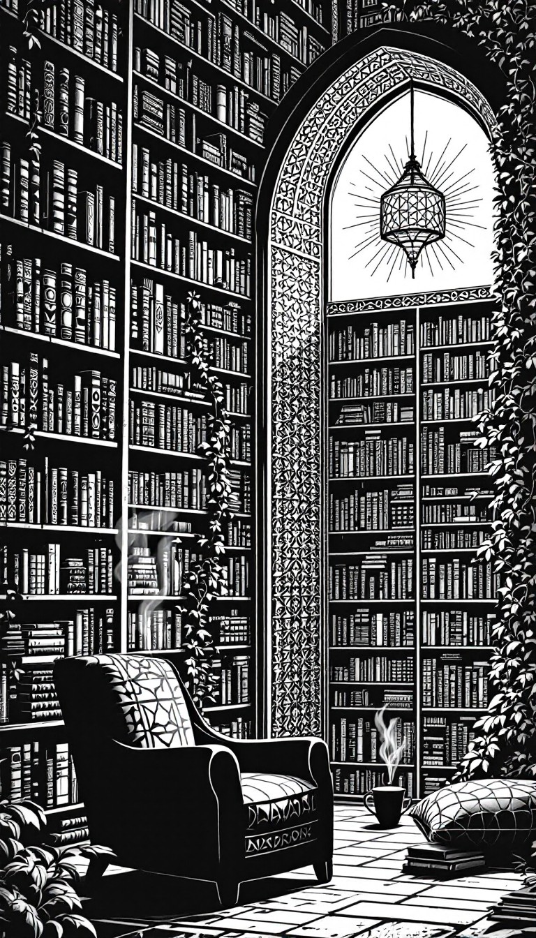 Free Sacred Library Sanctuary Image - Blackwork, Tattoo, Library ...