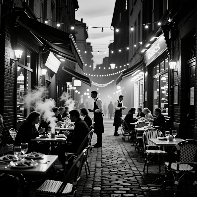 Free Nighttime Fast Food Image - Monochrome, Restaurant, Diner ...