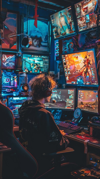 Free Gamer's Paradise Setup Image - Gaming, Neon, Technology | Download ...