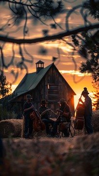 Free Barn Music Session Image - Music, Sunset, Barn | Download at StockCake