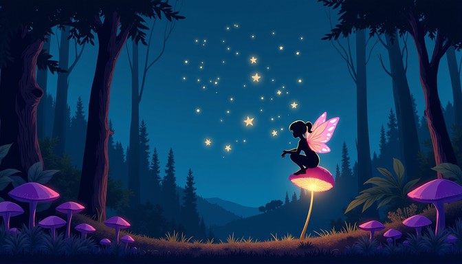 Free Luminous Dandelion Journey Image - Fairy, Forest, Night | Download ...