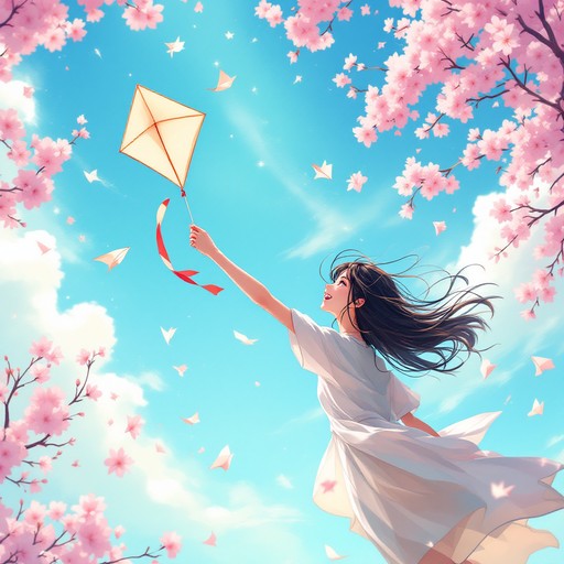 Kite Anim Free Spring Kite Joy Image - Kite, Sky, Blossoms | Download at StockCake