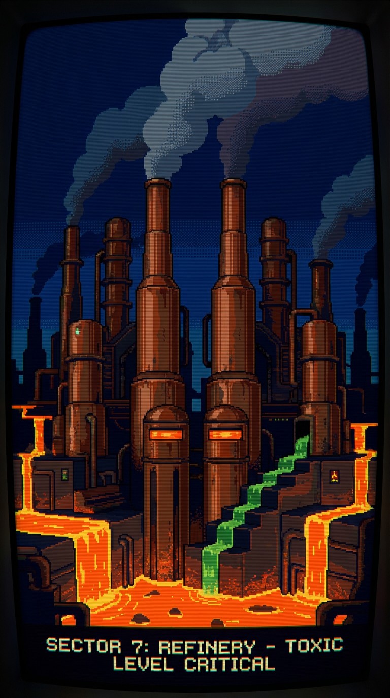 Free Toxic Pixel Nightmare Image - Pixel, Refinery, Industrial ...
