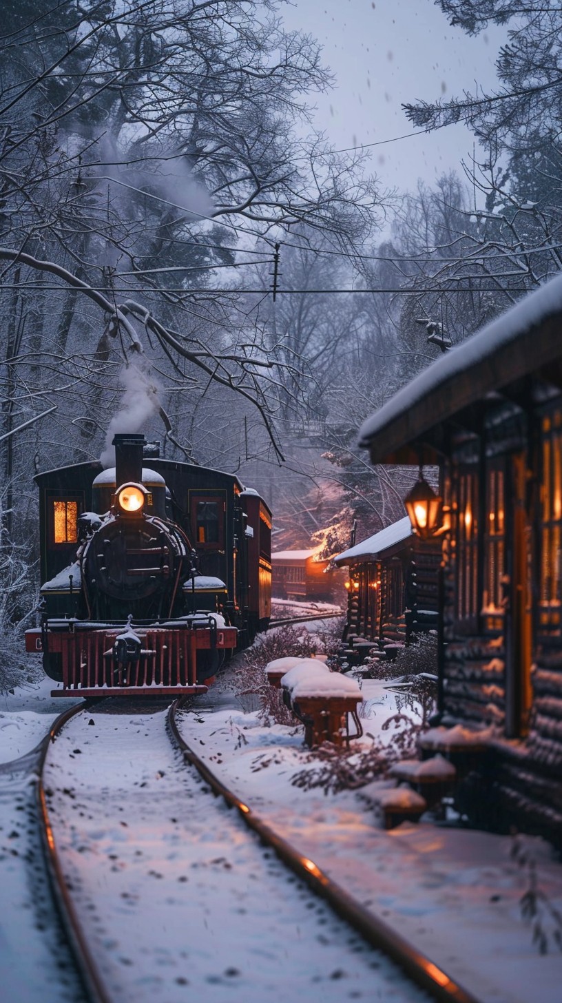 Free Snowy Train Journey Image - Winter, Train, Snow | Download at ...