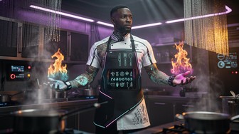 Free Cyberpunk Chef Portrait Image - Cyberpunk, Chef, Futuristic ...