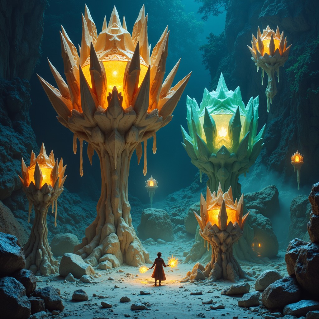Free Luminous Crystal Forest Image - Magical, Forest, Crystals ...
