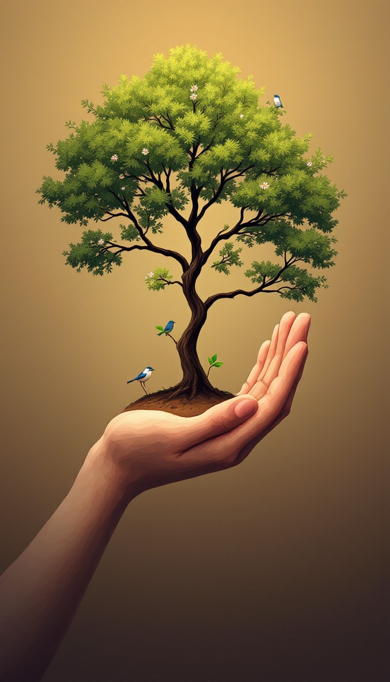 Tree Nurtrue Free Nurturing Nature's Growth Image - Nature, Hand, Tree | Download at ...