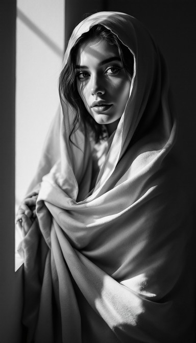 Free Graceful Shadow Portrait Image - Minimal, Monochrome, Portrait ...