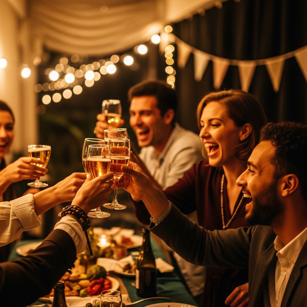 Free Golden Evening Cheers Image - Celebration, Toast, Cheers ...