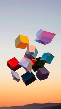 Free Colorful Floating Boxes Image - Colorful, Boxes, Floating ...
