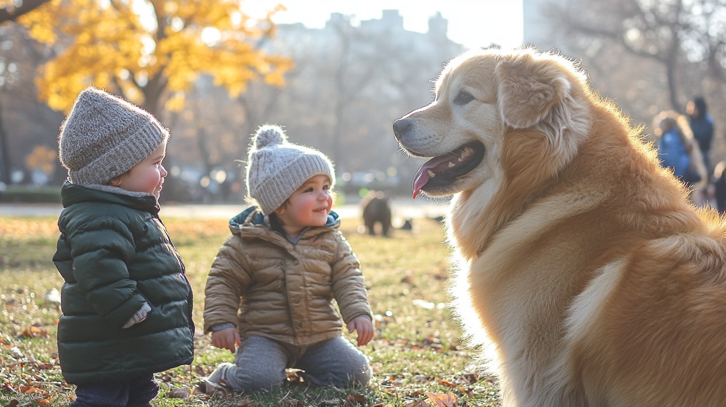 Free Kids with dog Image - Children, Dog, Park | Download at StockCake
