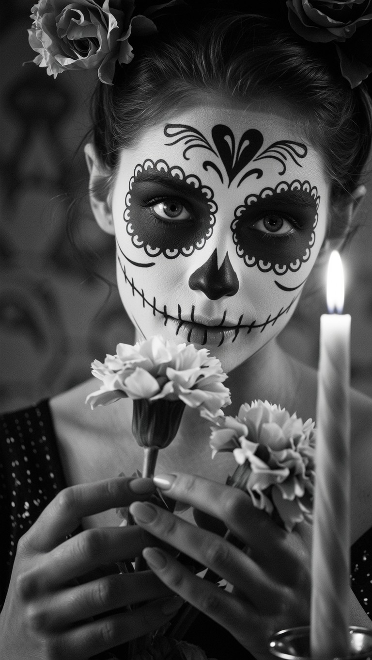 Skull Ritual Scene Free Sacred Skull Tradition Image - Skull, Makeup, Portrait | Download ...