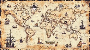 Free Vintage World Map Image - Map, Vintage, World | Download at StockCake