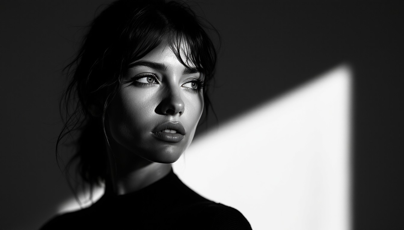 Free Dramatic Shadow Portrait Image - Portrait, Woman, Monochrome ...