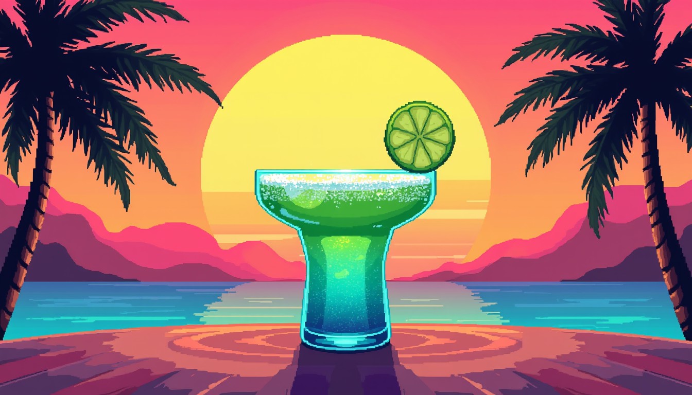 Free Tropical Pixel Margarita Image - Margarita, Tropical, Sunset ...