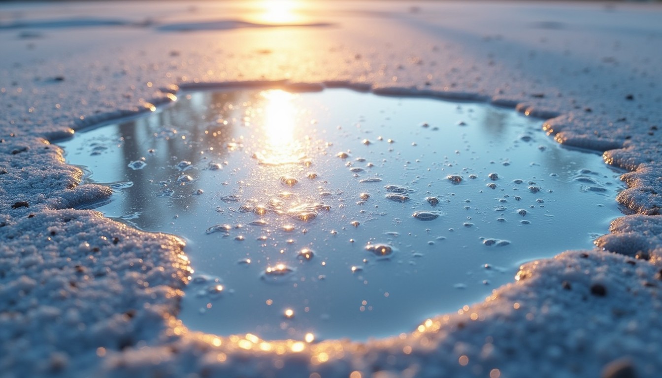 Free Golden Ice Reflection Image - Frozen, Puddle, Ice | Download at ...