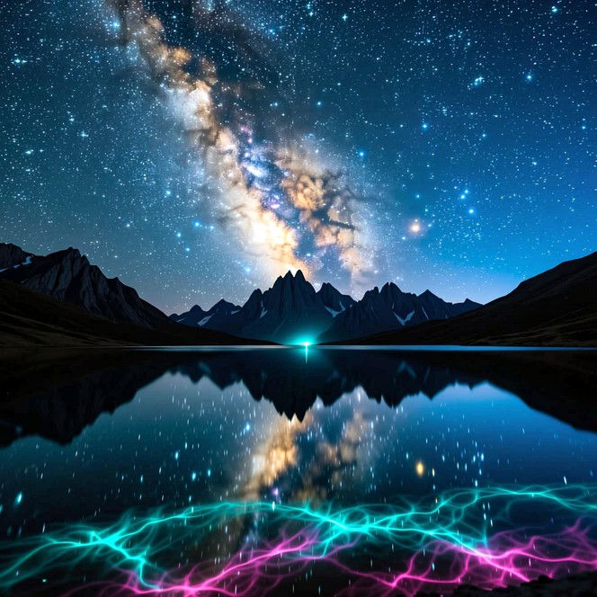 Free Cosmic Lakeside Reflection Image - Stars, Milkyway, Reflection ...