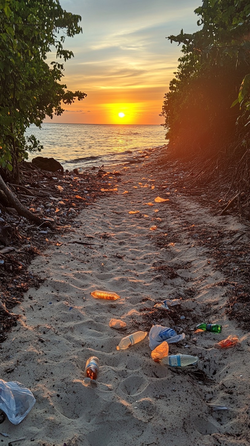 Trash Sunset Free Sunset amid trash Image - Sunset, Beach, Trash | Download at StockCake
