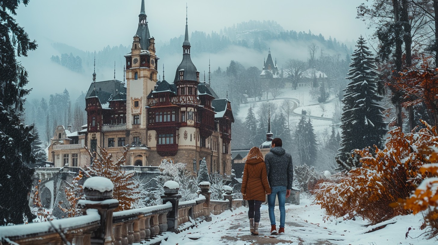 Free Winter Castle Walk Image - Winter, Castle, Couple | Download at ...