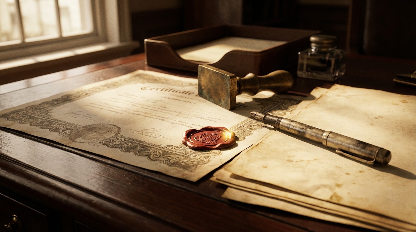 Free Official Vintage Documents Image - Vintage, Certificate, Document ...