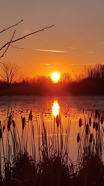 Free Sunset lake view Image - Sunset, Lake, Water | Download at StockCake