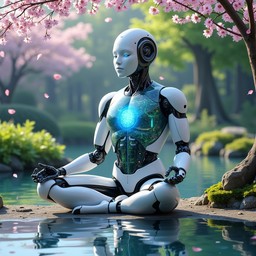 Zenrobot Free Zen Robot Meditating Image - Robot, Meditation, Zen | Download at ...