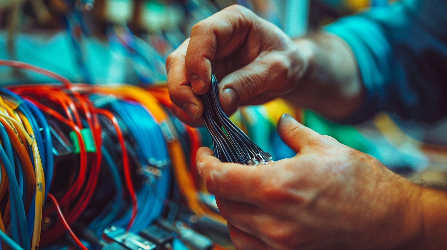Download Expert Cable Handling Image - Electrician, Cables, Wires ...