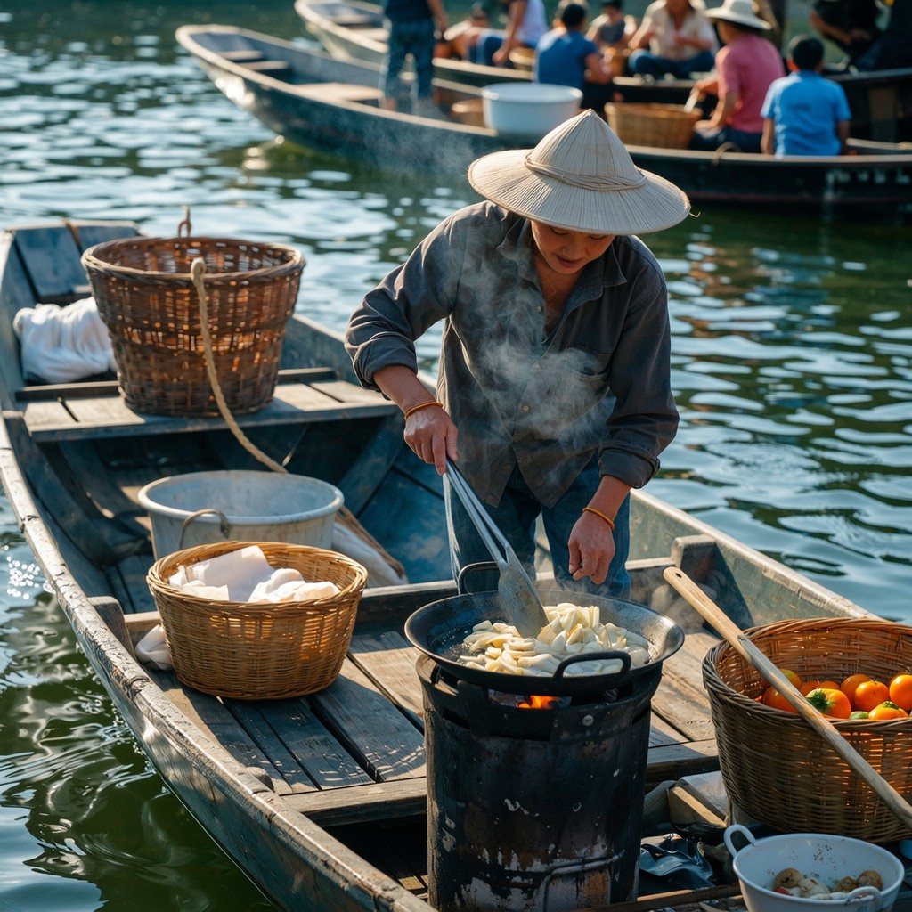 Float Cook Job Free Floating market cooking Image - Market, Floating, Cooking ...