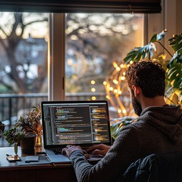 Free Focused Coding Session Image - Man, Coding, Laptop | Download at ...