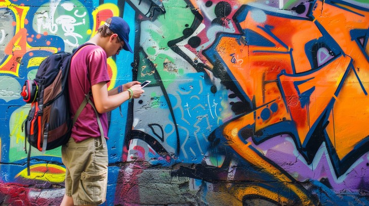 Free Urban Graffiti Scene Photo - Graffiti, Urban, Backpack | Download ...
