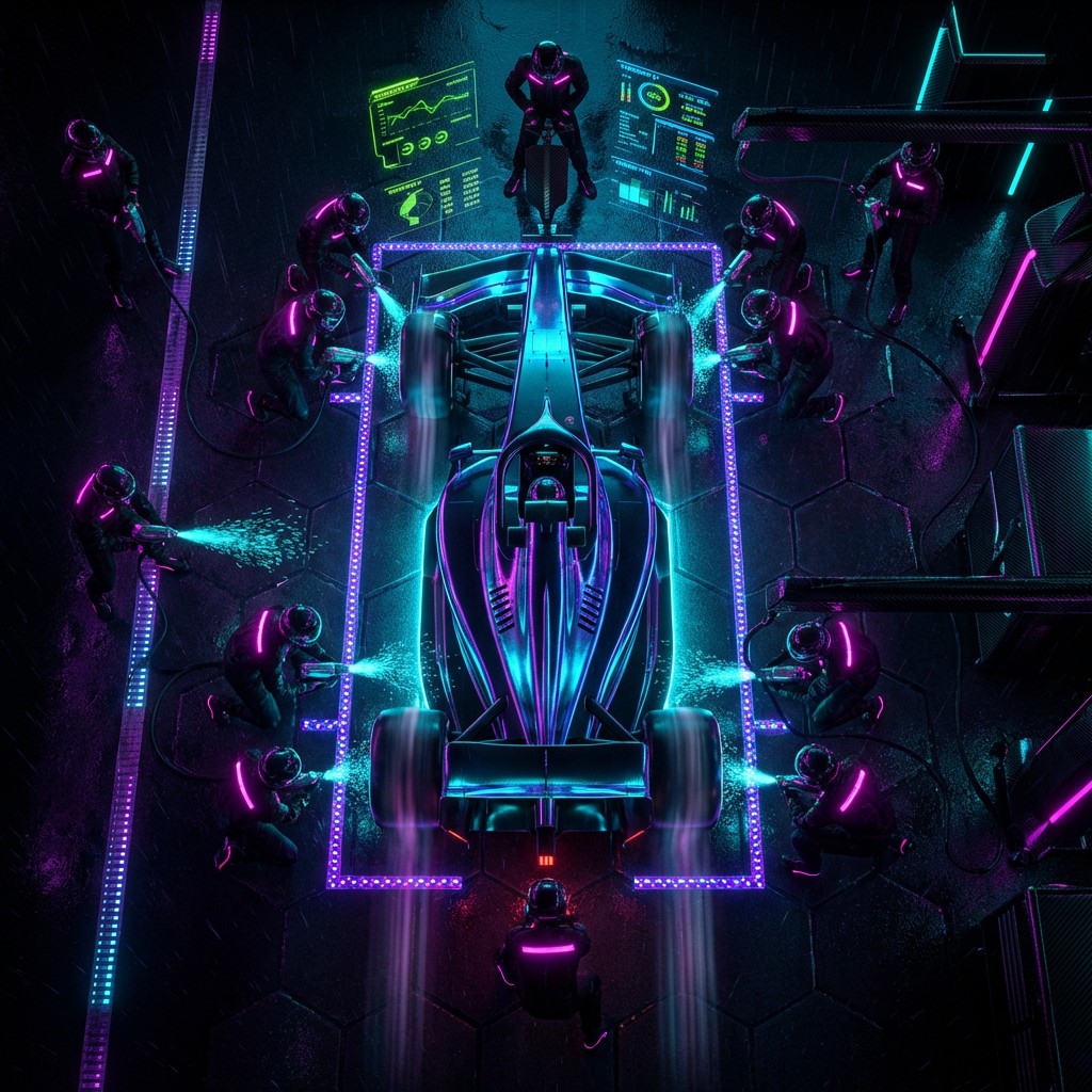 Free Cyberpunk Pit Stop Image - Cyberpunk, Neon, Racing | Download at ...