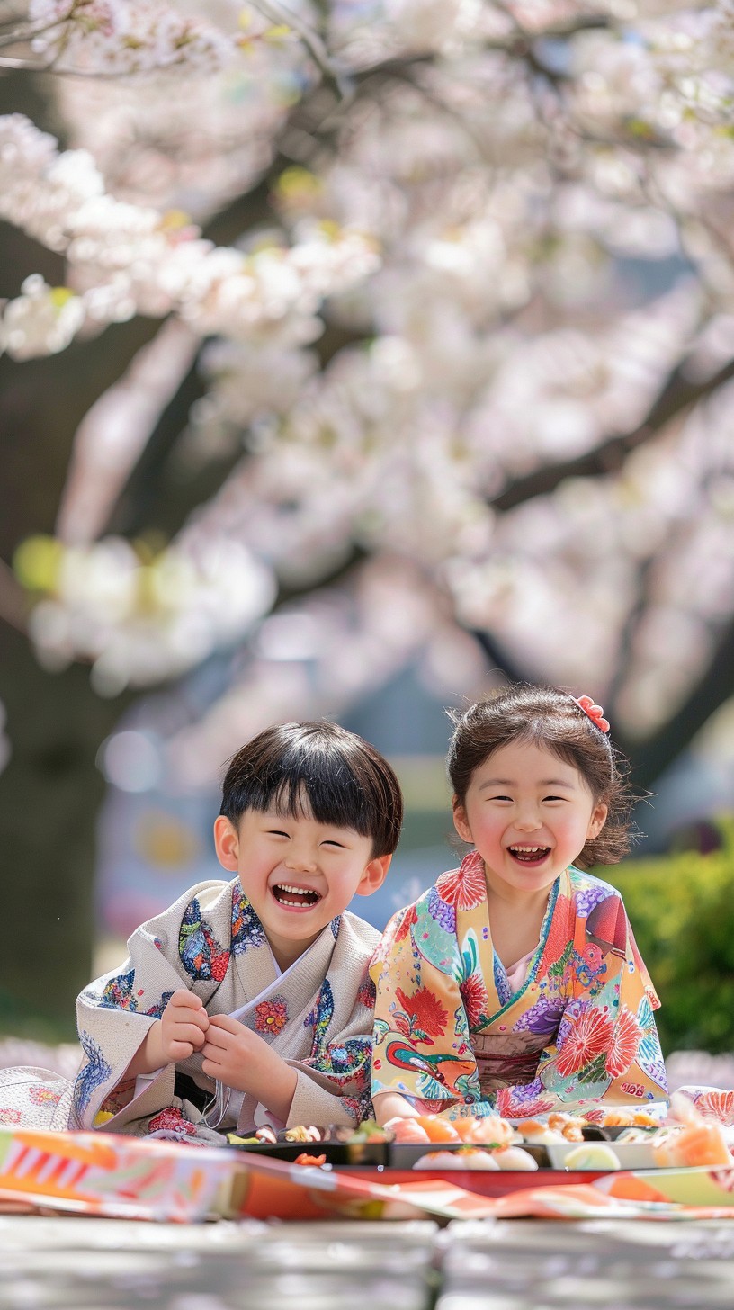 Spring Outlings Free Joyful Spring Outing Image - Children, Spring, Cherry Blossoms ...