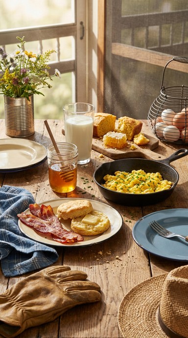 Rustic Breakfast Image Free Rustic Morning Feast Image - Breakfast, Farmhouse, Rustic ...